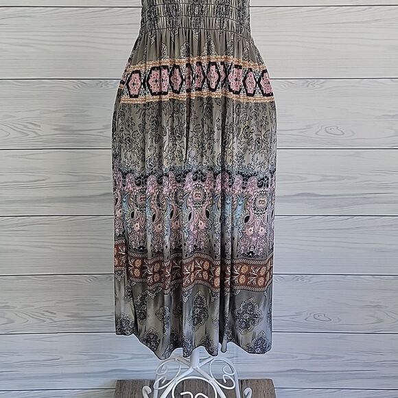 Arianna by Howard's silk blend summer midi dress Women's Size S - Picture 3 of 11